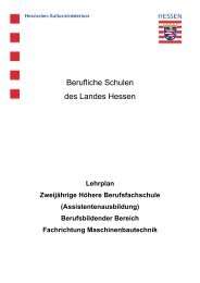 Fachrichtung Maschinenbautechnik - Berufliche Bildung in Hessen