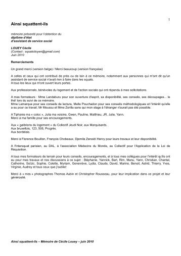 Ainsi-squattent-ils---memoire-2010 - Habiter-Autrement