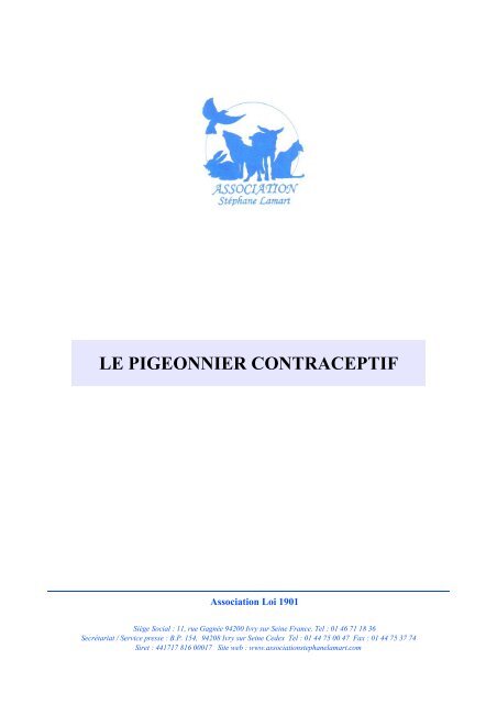 LE PIGEONNIER CONTRACEPTIF - Association Stéphane Lamart