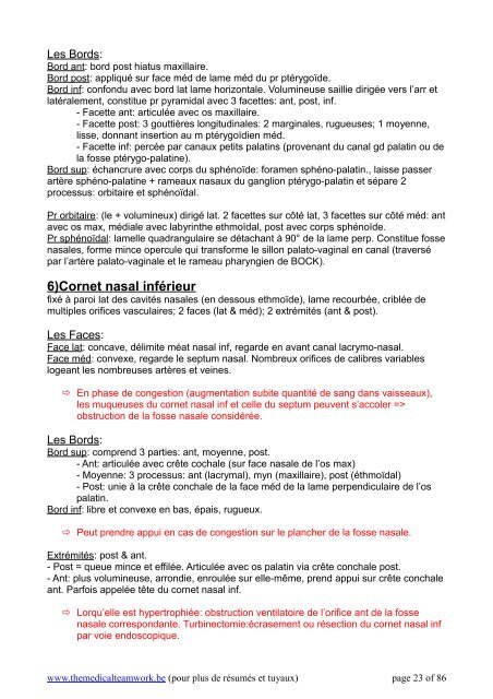 Anatomie osteologie resume v1.2 - TMT - The Medical Teamwork