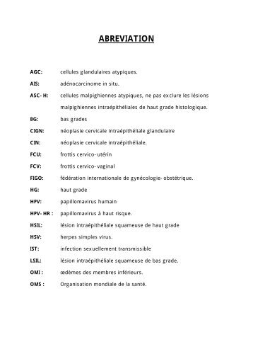 ABREVIATION - Faculté de Médecine et de Pharmacie de Fès