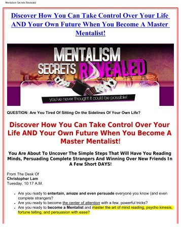 Mentalism Secrets Revealed - Bestcbstore.com