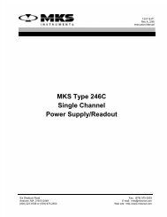 MKS Type 246C Single Channel Power Supply/Readout