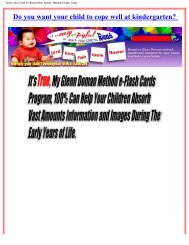 Teach Your Child To Read Glenn Doman Method ... - Bestcbstore.com