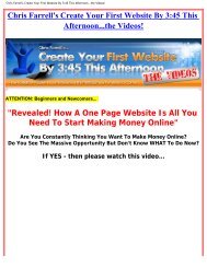 Chris Farrell's Create Your First Website By 3:45 ... - Bestcbstore.com