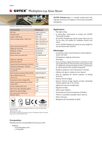 Multiplex-top Data Sheet - Gutex