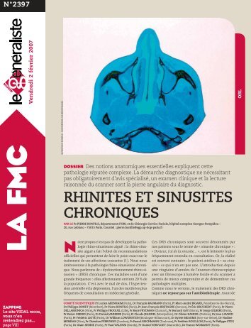 RHINITES ET SINUSITES CHRONIQUES - Le Généraliste