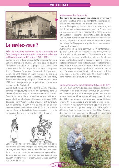Bulletin municipal Courmangoux - Commune de Courmangoux
