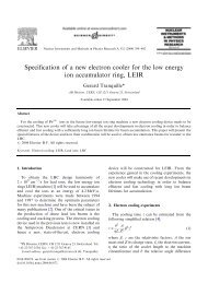 Specification of a new electron cooler for the low energy ion ...