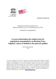 La Non-scolarisation des enfants issus de populations ... - World Bank