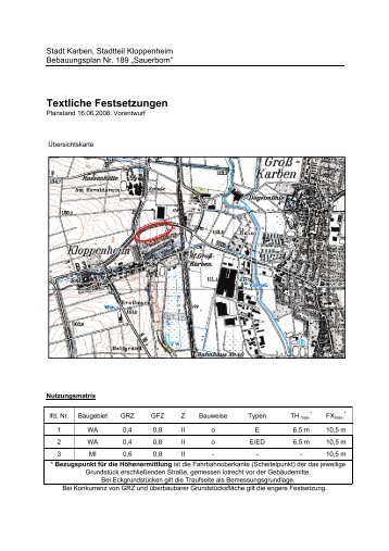 Textliche Festsetzungen - beteiligungsverfahren-baugb.de