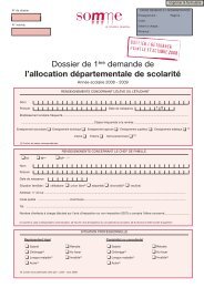 Allocation départementale à la scolarité - la Somme