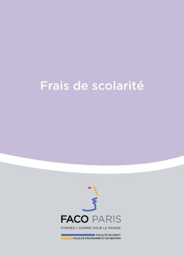 Frais de scolarité - Faco Paris