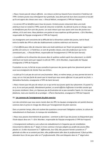 Quelle scolarité dans les IPPJ - La Ligue de l'Enseignement