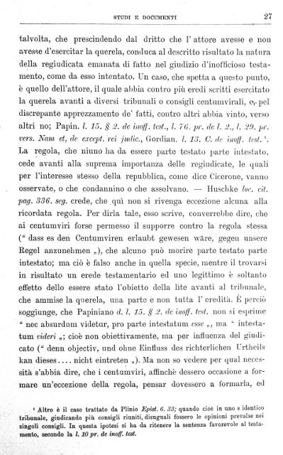 Esposizione della regola di diritto romano nemo pro parte testatus ...