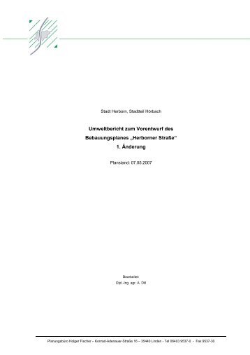 „Herborner Straße“ 1. Änderung - beteiligungsverfahren-baugb.de