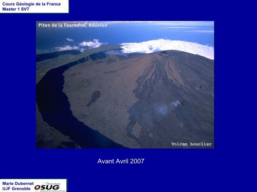 geologie de la france le point chaud de l'ile de la reunion