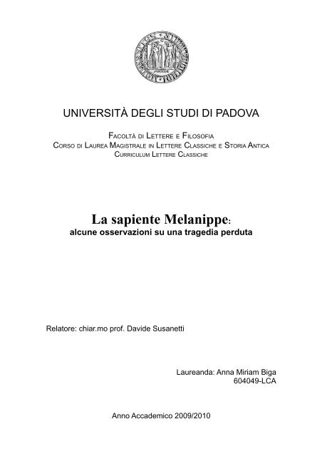 Documento PDF - Università degli Studi di Padova