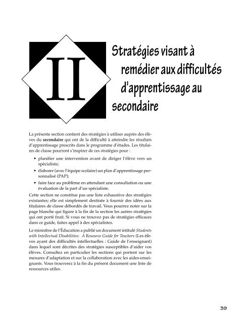 Enseigner aux élèves ayant des difficultés d'apprentissage - Education