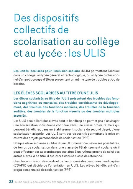 Guide pour la scolarisation des enfants et adolescents ... - Sites APHP