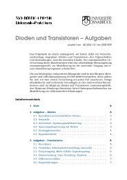 Dioden und Transistoren – Aufgaben