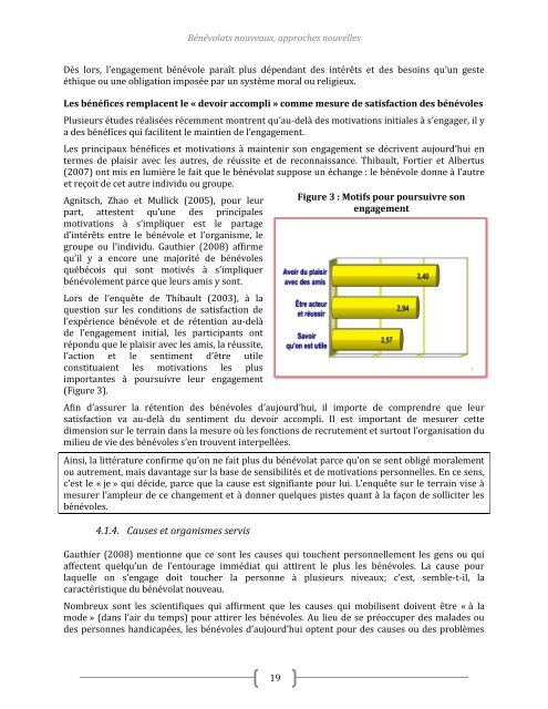 Rapport de recherche, bénévolats nouveaux, approches nouvelles