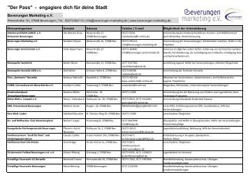 Der Pass - engagiere dich für deine Stadt - Beverungen Marketing eV