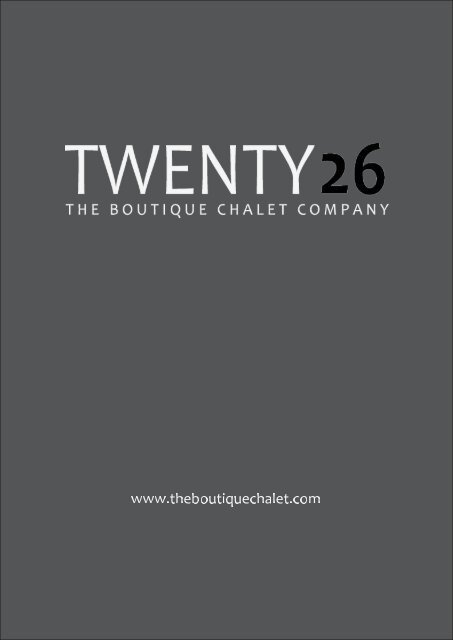 Chalet Twenty26 Brochure