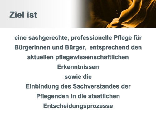 Präsentation: Selbstbestimmung für die berufliche Pflege! - BFLK