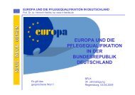 Europa und die Pflegequalifikation in Deutschland, Hanika - BFLK