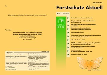 Forstschutz Aktuell - BFW