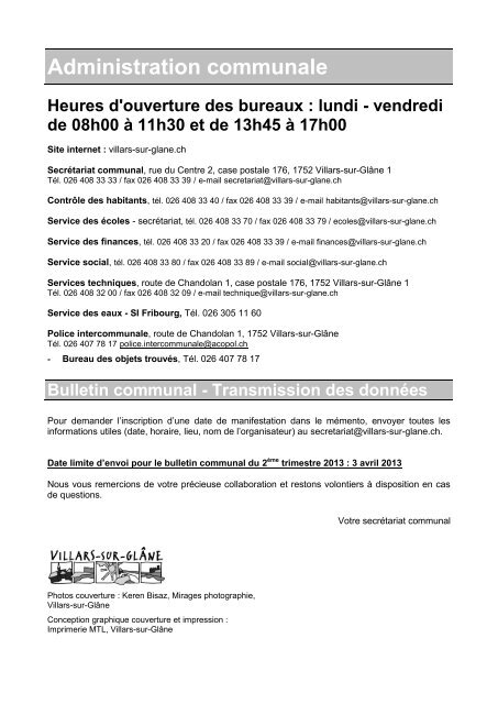 1er Trimestre 13 Villars Sur Glane