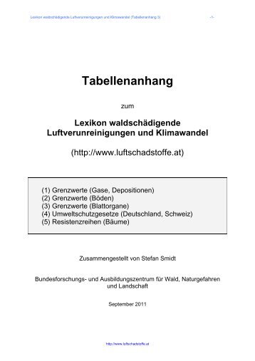 Tabellen (3) - BFW