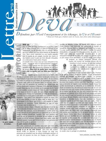 lettre No. 10 - Création de DEVA Europe