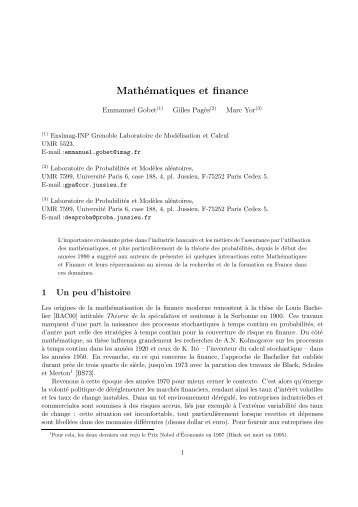 Mathématiques et finance - Maths-fi.com