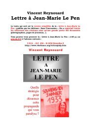 Reynouard – Lettre à Jean-Marie Le Pen