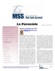 Dossier — Action communautaire - École Secondaire Mont-Saint ...