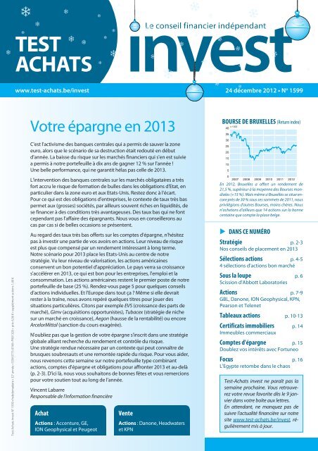 Test-Achats invest – 24/12/2012 – No 1599