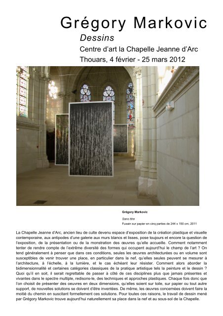 A Sa Place Dans Un Sous Sol De Thouars La Chapelle Du Chateau Comme On La Voit Rarement