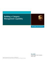 Building a Category Management Capability - UPS Supply Chain ...