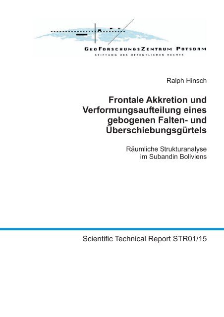 und Überschiebungsgürtels - GFZ