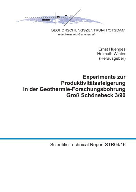 Experimente zur Produktivitätssteigerung in der Geothermie ...