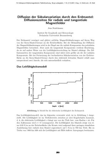 Diffusionszeiten für radiale und tangentiale Magnetfelder