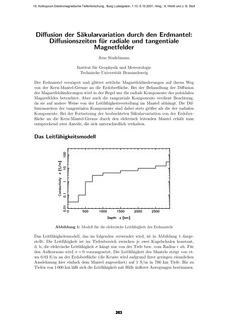 Diffusionszeiten für radiale und tangentiale Magnetfelder