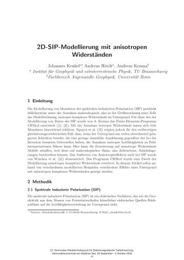 2D-SIP-Modellierung mit anisotropen Widerständen