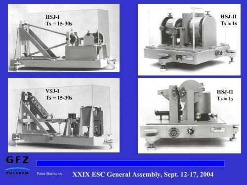 XXIX ESC General Assembly, Sept. 12-17, 2004 - GFZ