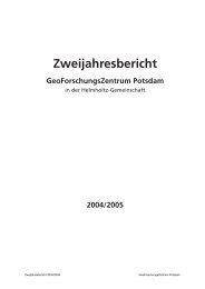 Zweijahresbericht 2004/2005 - Bibliothek - GFZ