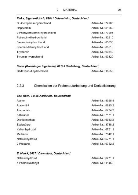 Analytik von Aminosäuren und biogenen Aminen in fermentierten ...