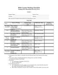 Bibb County Writing Checklist - Bibb County Schools