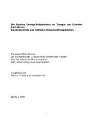 Die bipolare Duokopf-Endoprothese zur Therapie von Schenkel ...